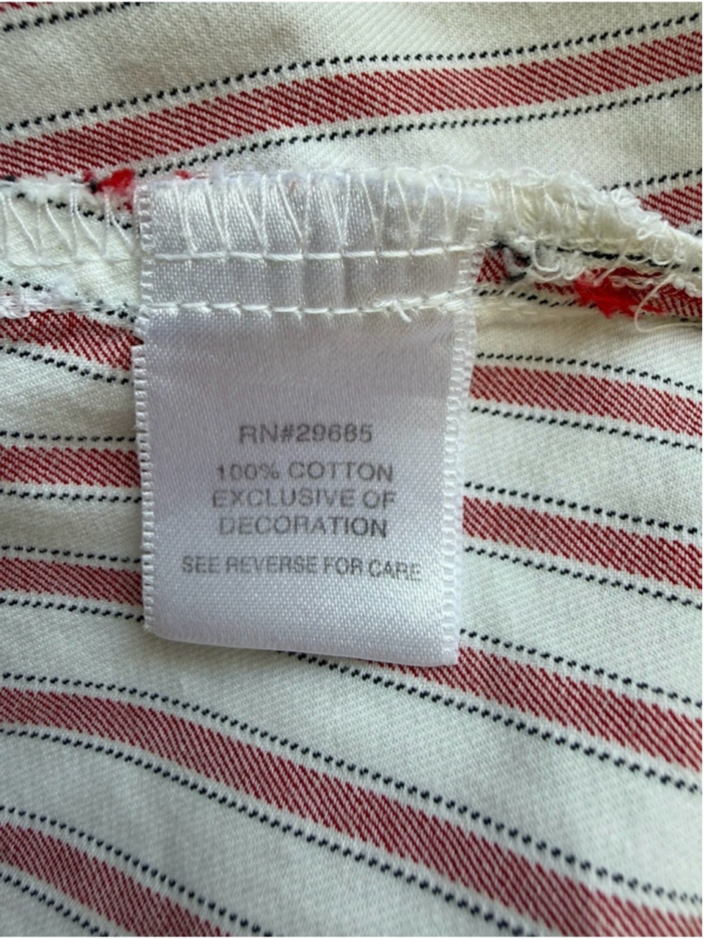 Pendleton Red and White Striped Button-Down Shirt Size 4 Preppy Coastal Grandma - Picture 5 of 14